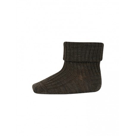 MP 589 Ull Rib Baby Sokker Brown Melange 15 16