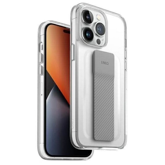 UNIQ iPhone 14 Pro UNIQ Heldro Mount fleksibelt bakdeksel - Gjennomsiktig