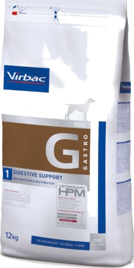 Virbac Tørrfôr Veterinary Hpm Dog Gastro Digestive Support G1 12 kg Virbac Tørrfôr Veterinary Hpm Dog Gastro Digestive Support G1 12 kg
