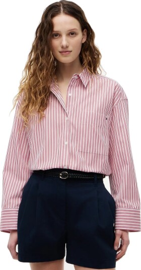 Tommy Hilfiger Modern Reg Poplin Ls Shirt Red 36