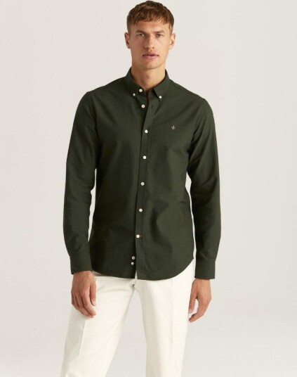 Morris stockholm douglas shirt olive skjorte herre bomull oliven m Morris stockholm douglas shirt olive skjorte herre bomull oliven m