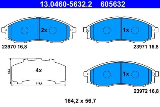 Bremseklosser ATE 13.0460 5632.2