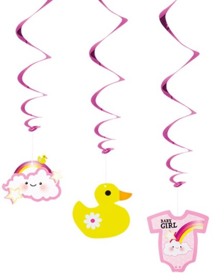 3 stk Hengende Dekorasjoner 60 cm Baby Girl