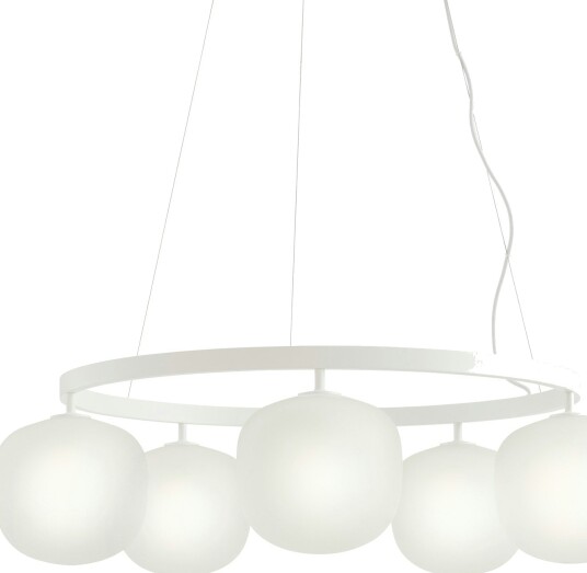 Rime Lysekrone 80 cm Hvit