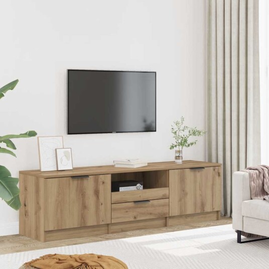  TV-benk artisan eik 140x35x40 cm konstruert tre 8721158441904