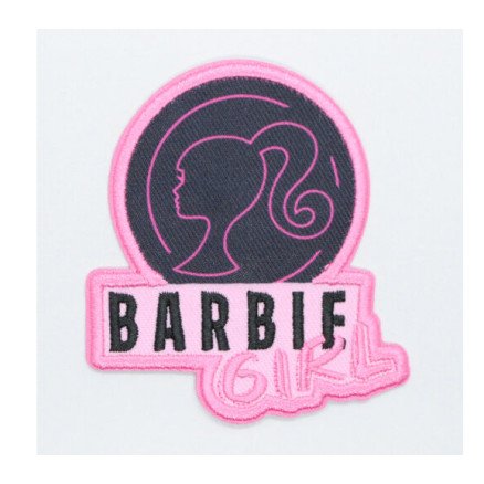 Vj Green Strykeklistremerke Barbie Girl 7 x 7,5 cm