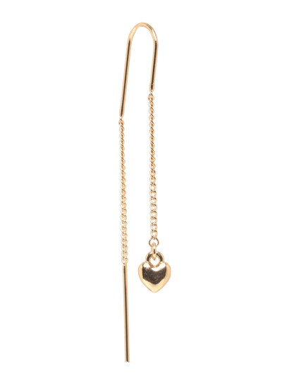 Pilgrim Afroditte Heart Chain Earrings Gold Plated Gold ONE SIZE