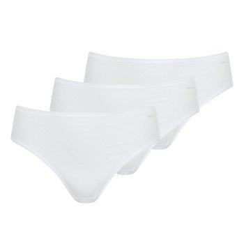 Mey Truser 3P Organic Cotton American Briefs Hvit bomull 46 Dame