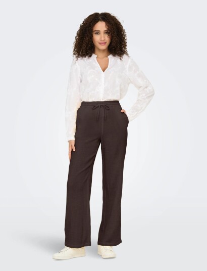 JDY Jdytheis Life Wide Pant Wvn Noos Brown XS x 32