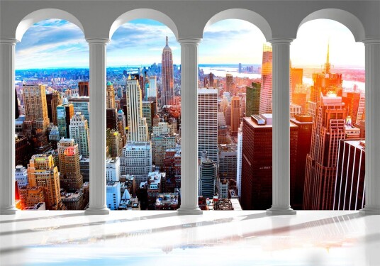 Fototapet Pillars And New York 250x175 - Finnes i flere størrelser