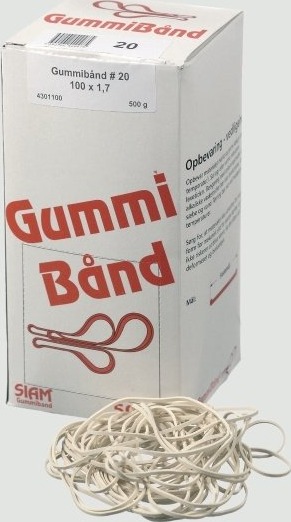 Gummibånd 100 X 1,7 Mm Hvide 500 G