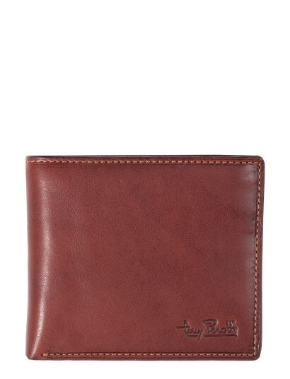 Tony Perotti Billfold With Coin Zipper Pocket - Brown - ONE SIZE