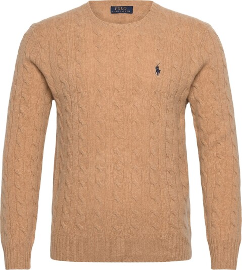 Polo Ralph Lauren Cable Knit Wool Cashmere Sweater Beige XS Polo Ralph Lauren Cable Knit Wool Cashmere Sweater Beige XS