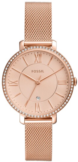 Fossil Dameklokke ES4628 Jacqueline Rosegullfarget/Rose gulltonet