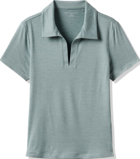 Travis Mathew Skyloft Light Ss Polo Golf pologenser dame Heather Slate Small