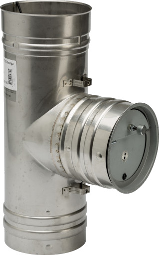 100 mm Metalbestos Omega-lengde med spenningsstabilisator