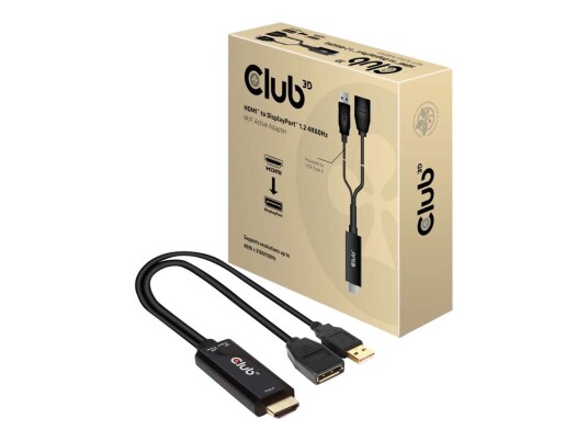 Club 3D HDMI til DisplayPort 4K Video Adapter 25 cm - Aktiv