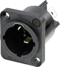Neutrik Nac3mpx-Top Cusn0.2 Sort Kopper Polyamid Rustfritt Stål Kopper Kobberlegering Ip65