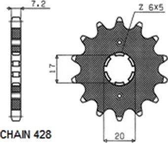 Kjededrev SUNSTAR 222-16