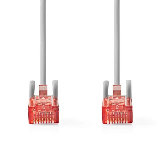 Nedis CAT6 Nettverkskabel RJ45 Hann U/utp 5,00 M Runde PVC Grå Merkelapp