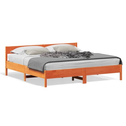  Sengeramme uten madrass voksbrun 180x200 cm heltre furu 8721012430570