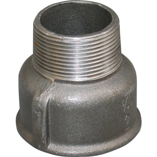 Sort Spissmuffe 1 1/2" x 3/4"