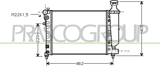 PRASCO CI022R001 Radiator motorkjøling