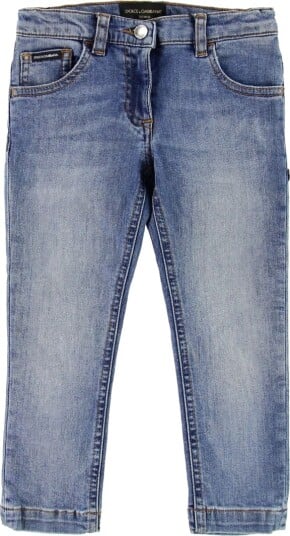 Dolce & Gabbana Jeans Lyd Denim m. Rosa Dolce & Gabbana 12 år 152 Jeans Blå
