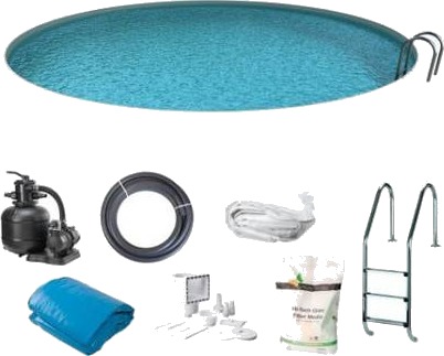 Swim & Fun nedgravd basseng rundt Ø350 x 120 cm 2790 KPE3527 Swim & Fun nedgravd basseng rundt Ø350 x 120 cm 2790 KPE3527