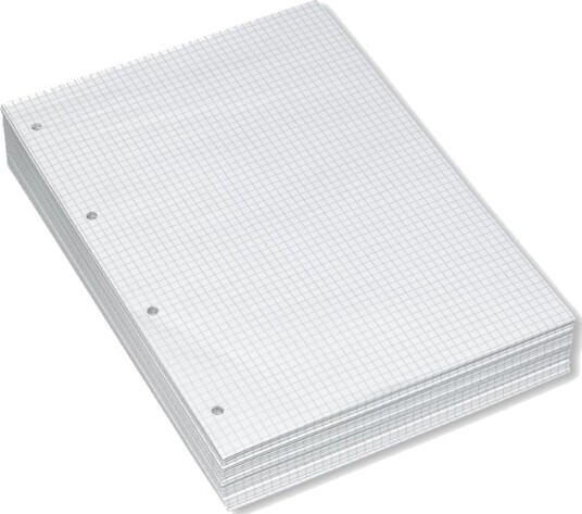 Konferenceblok Bantex Squared A4 Hvid 210X297mm 60G/M2 Blok A 25 Ark 20 Stk.
