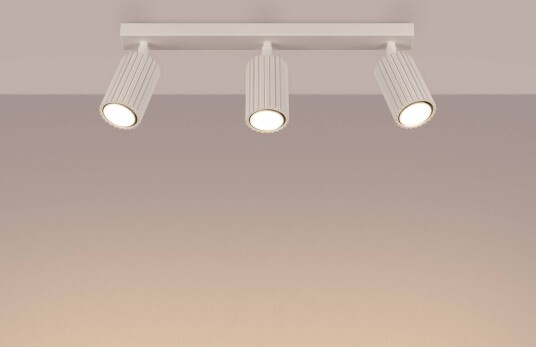 SOLLUX LIGHTING Carbon downlight beige lengde 45 cm aluminium 3 lyskilder.