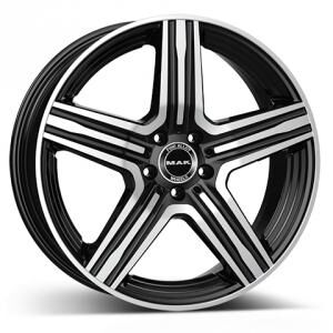 MAK Lewis Black Polished 10x21 5x112 ET22 B66.6