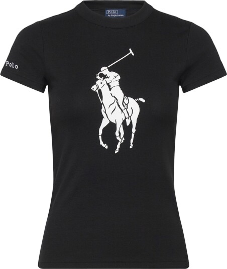 Polo Ralph Lauren 95/5 1X1 Rib Knt T Shirt Black M