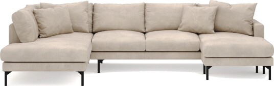 Menard 4 seters Venstrevendt Stor U formet Dyp Large Sofa med Divan og Sjeselong i Manchester Greige