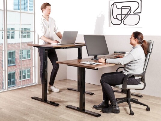 Bina Skrivebord 72x160 cMørkt tre/Svart