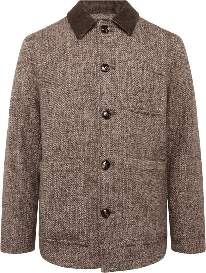 Mos Mosh Gallery Mmgwarren Tweed Jacket CHOCOLATE BROWN XL