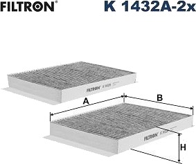 FILTRON K 1432A-2x Kupefilter FILTRON K 1432A-2x Kupefilter