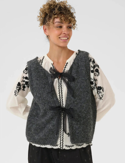 Cream Crbulp Knit Vest - Grey - M/L Cream Crbulp Knit Vest - Grey - M/L