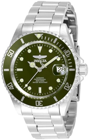 Invicta Herreklokke 35690 Pro Diver Grønn/Stål Ø40 mm