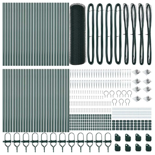 Gjerde med innlegg. grønn 1 x 100 m PVC belagt stål