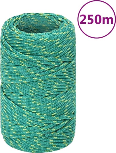 Båttau grønn 2 mm 250 m polypropylen