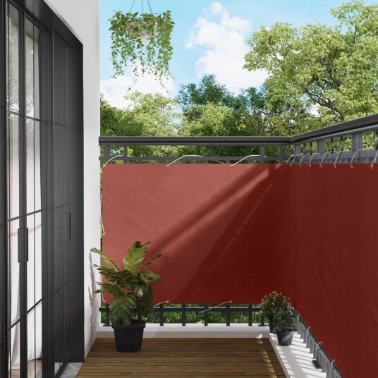  Balkong Skjerm Terrakotta 110 x 800 cm Oxford Stoff