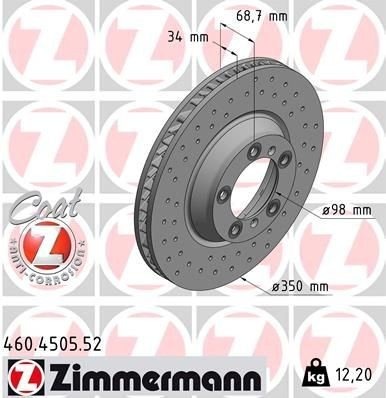 ZIMMERMANN 460.4505.52 Bremseskive