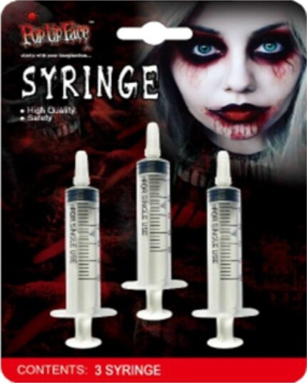 3 stk Sprøyter Syringe Kostymetilbehør (5 ml) Sykepleier 97879