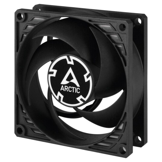 Arctic P8 80mm PWM Kabinettvifte Sort med DBB Teknologi