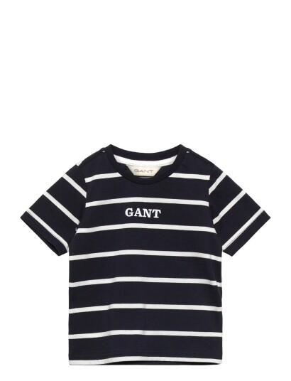 Gant Kids Gant Graphic Stripe Ss T Shirt Navy 110