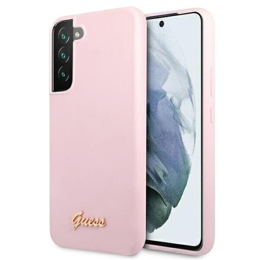 Gjett Guhcs22mlslmgla S22+ S906 Lavendel/Lavendel Hard Case Silikon Script Metal Logo
