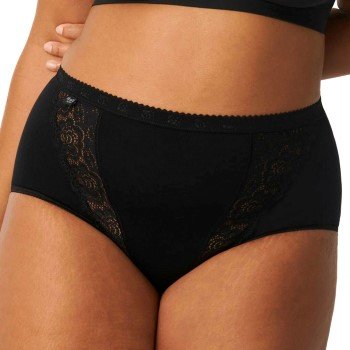 Sloggi Truser 4P Chic Maxi Lace Briefs Svart bomull 38 Dame Sloggi Truser 4P Chic Maxi Lace Briefs Svart bomull 38 Dame