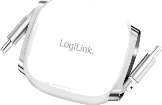 Logilink Usb-C® Kabel Usb 2.0 Usb-C-Kontakt 1,00 M Hvit Dobbelsidig Brukbar Kontakt For Oppvikling Cu0501 Cu0501