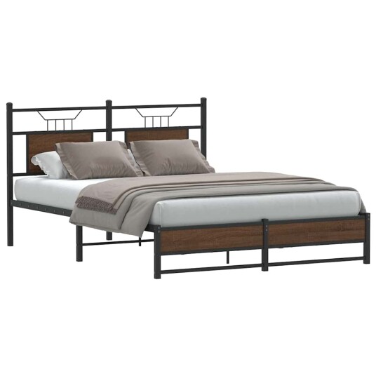  Sengeramme uten madrass brun eik 140x190 cm konstruert tre 4107016